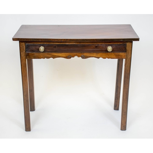 168 - WRITING TABLE, 72cm H x 84cm W x 40cm D, George III mahogany with frieze drawer.