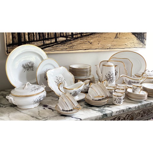 217 - DINNER SERVICE, English Fine Bone China, Spode 'Chathem', twelve place, four piece settings, approx ... 