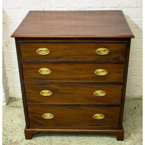 205 - CHEST, 73cm H x 65cm W x 49cm D, 19th century mahogany of four drawers.