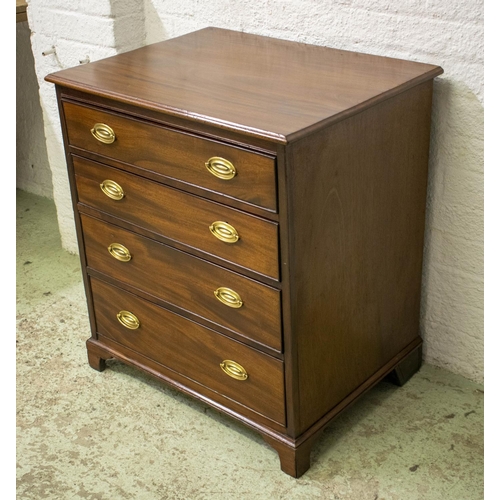 205 - CHEST, 73cm H x 65cm W x 49cm D, 19th century mahogany of four drawers.