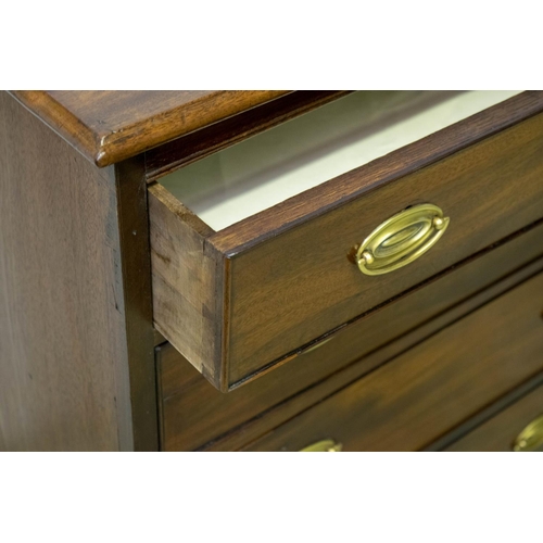 205 - CHEST, 73cm H x 65cm W x 49cm D, 19th century mahogany of four drawers.