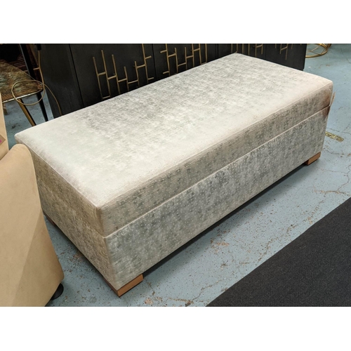 320 - KINGCOME FOOTSTOOL/OTTOMAN, 122cm W x 60cm D x 41cm H, with a rising lid.