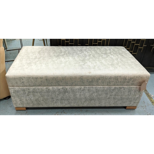 320 - KINGCOME FOOTSTOOL/OTTOMAN, 122cm W x 60cm D x 41cm H, with a rising lid.