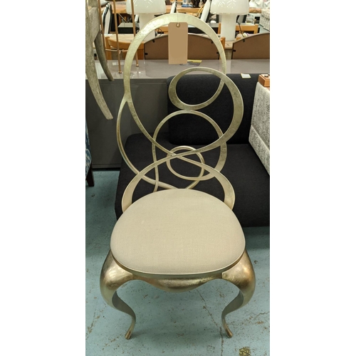 327 - SCULPTURAL SIDE CHAIR, 113cm H x 60cm W, by Cantori, Italy.