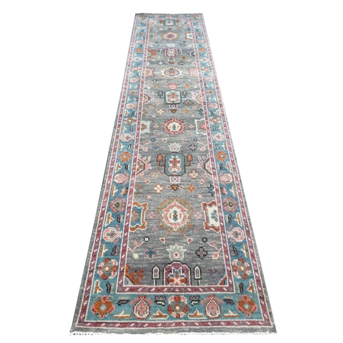 84 - FINE CONTEMPORARY BAKSHAISH DESIGN RUNNER, 306cm x 73cm.