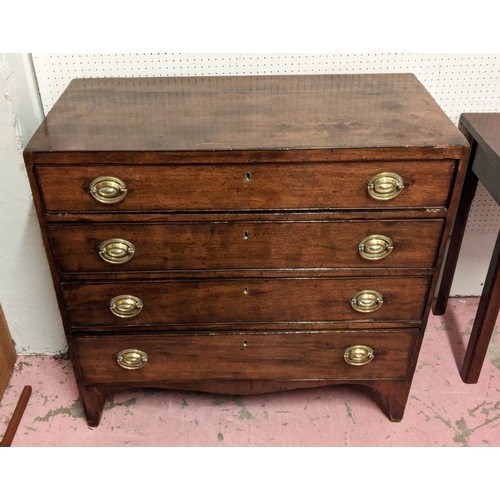 208 - CHEST, Regency mahogany of four drawers, 91cm W x 46cm D x 87cm H.