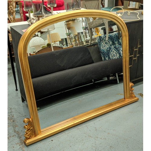 350 - OVERMANTEL, 119cm W x 94cm H French style gilt.