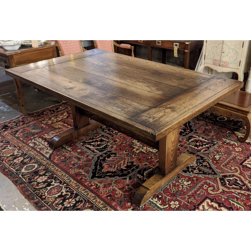 300 - I & JL BROWN WATERMILL REFECTORY TABLE, 76cm H x 102cm W x 170cm L.