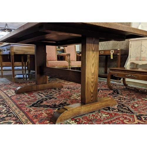 300 - I & JL BROWN WATERMILL REFECTORY TABLE, 76cm H x 102cm W x 170cm L.