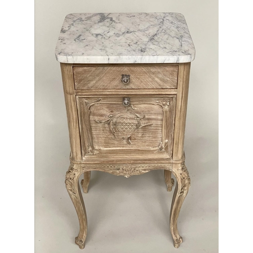 104 - TABLES DE NUITS, a pair, late 19th century French walnut and Kingwood panelled each with drawer and ... 