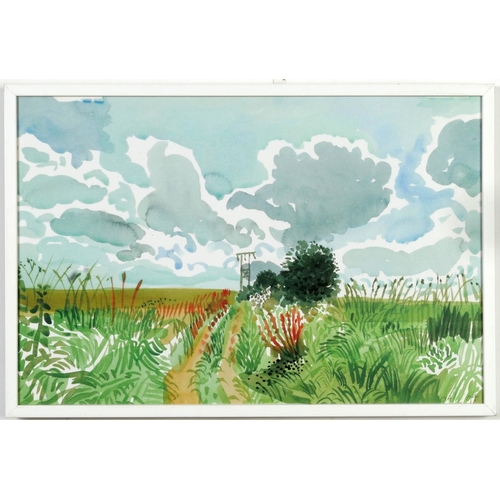 45 - DAVID HOCKNEY, a pair, off set lithographs, Yorkshire countryside, each 40.5cm x 59.5cm overall.