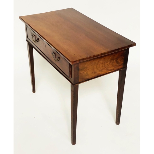 161 - WRITING TABLE, George III mahogany with full width frieze drawer and square supports, 82cm W x 48cm ... 