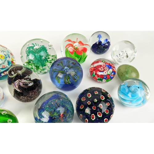 7 - A COLLECTION OF ASSORTED PAPERWEIGHTS, comprising 47 in total, of various types and designs, some po... 