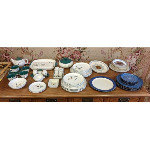 8 - DENBY PART DINNER SETS, comprising three in total, including 'Greenwheat', 'Chatsworth' and 'Midnigh... 