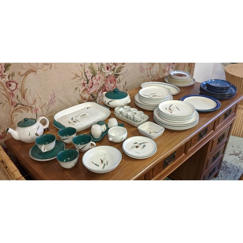 8 - DENBY PART DINNER SETS, comprising three in total, including 'Greenwheat', 'Chatsworth' and 'Midnigh... 