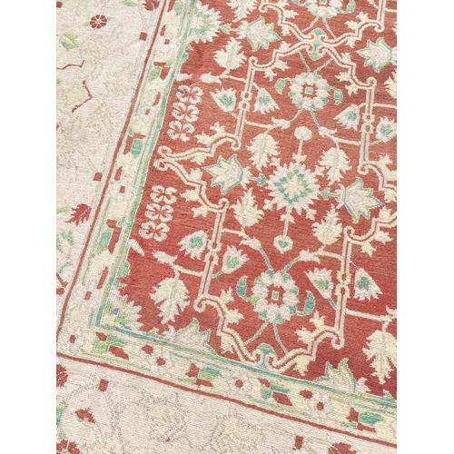 65 - FINE SOUMAK KHOTAN DESIGN CARPET, 340cm x 232cm.