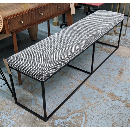 304 - BO CONCEPT 'LONDON' BENCH, 160cm W x 39cm D x 54cm H.