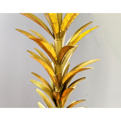 417 - PALM TREE FLOOR LAMP, gilt metal, 160cm H x 65cm diam.