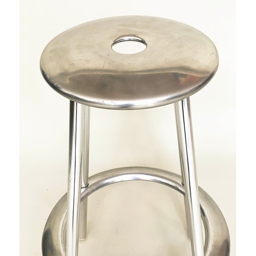 291 - ALLERMUIR BAR STOOLS, a pair, Amos Marchant and Lyndon Anderson aluminium. (2)