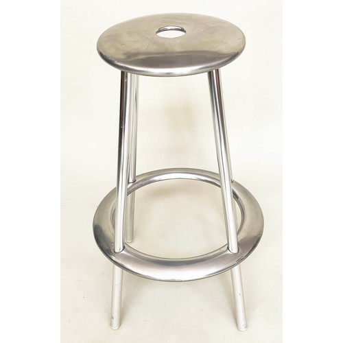 291 - ALLERMUIR BAR STOOLS, a pair, Amos Marchant and Lyndon Anderson aluminium. (2)