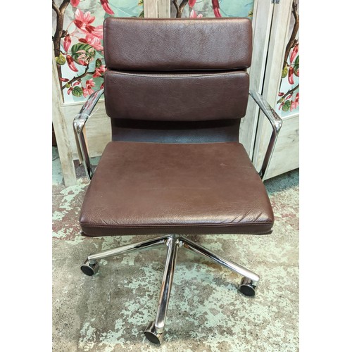 304 - AFTER CHARLES AND RAY EAMES SOFT PAD STYLE CHAIR, 90cm H.