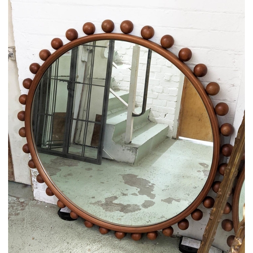 310 - WALL MIRROR, with oversized bobbin design,121cm.