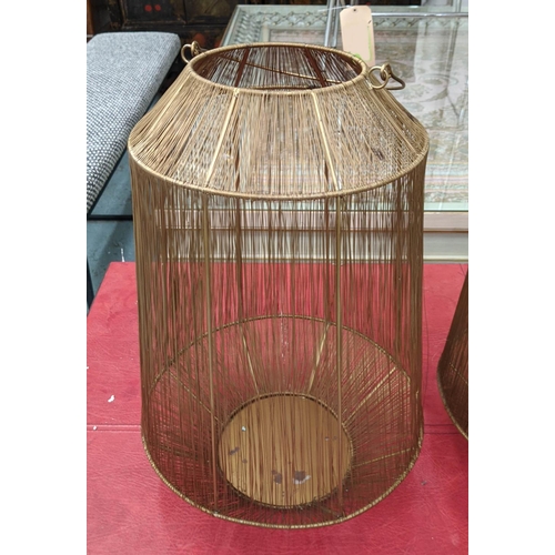 318 - LANTERNS, three each 48cm H x 35cm W, 1970s Italian style. (3)