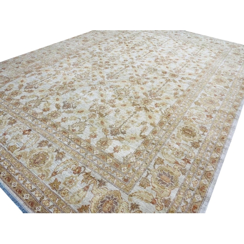 41 - FINE TABRIZ HAJI-JALLILY DESIGN CARPET, 406cm x 300cm.