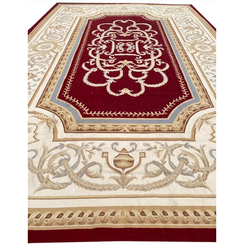 43 - FINE AUBUSSON DESIGN CARPET, 550cm x 360cm.