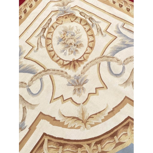 43 - FINE AUBUSSON DESIGN CARPET, 550cm x 360cm.