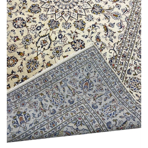 46 - FINE PERSIAN KURK KASHAN CARPET, 315cm x 200cm.