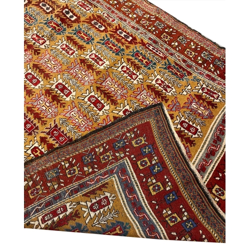 52 - ANTIQUE CAUCASIAN KELLEH, 350cm x 166cm.