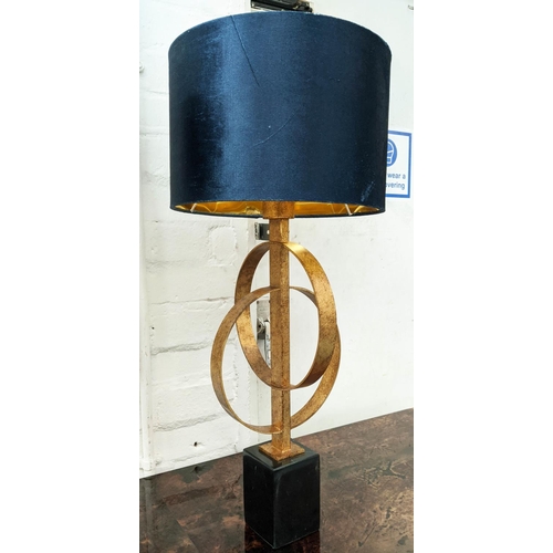 280 - TABLE LAMPS, a pair, contemporary Italian style design, blue shades, 67.5cm H. (2)