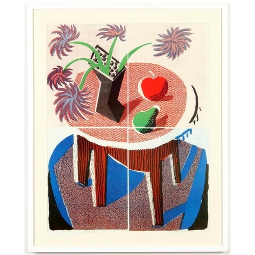 24 - DAVID HOCKNEY, Table with Plant, off set poster, 55cm x 41.5cm.