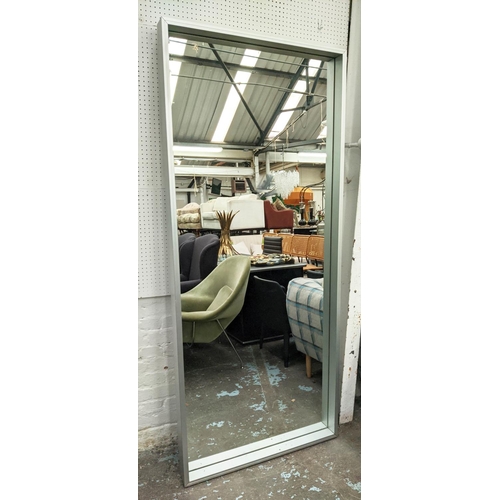 286 - WALL MIRROR, 89cm W x 210cm H x 10cm D, contemporary deep framed design.