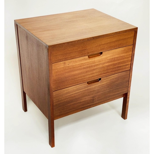 558 - CHEST, 1970s Danish teak from Fyne Lady of Banbury, with three long drawers, recessed handles and st... 