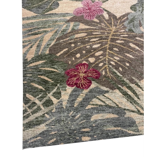 126 - FINE CONTEMPORARY 'TROPICAL' WOOL CARPET, 302cm x 244cm.