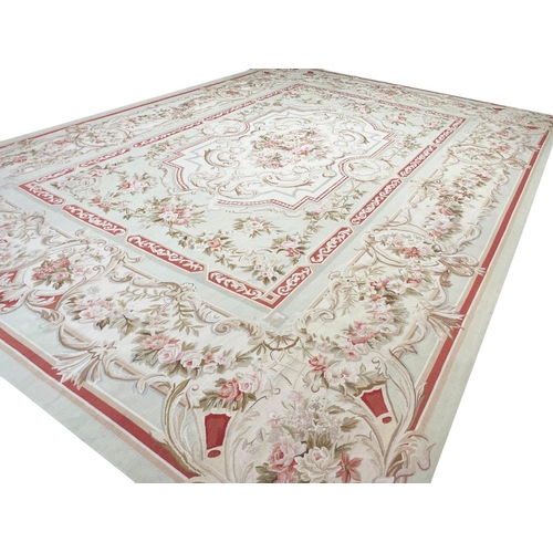 145 - FINE AUBUSSON CARPET, 430cm x 300cm.