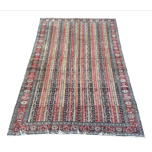 146 - ANTIQUE MALAYER RUG, 190cm x 123cm.