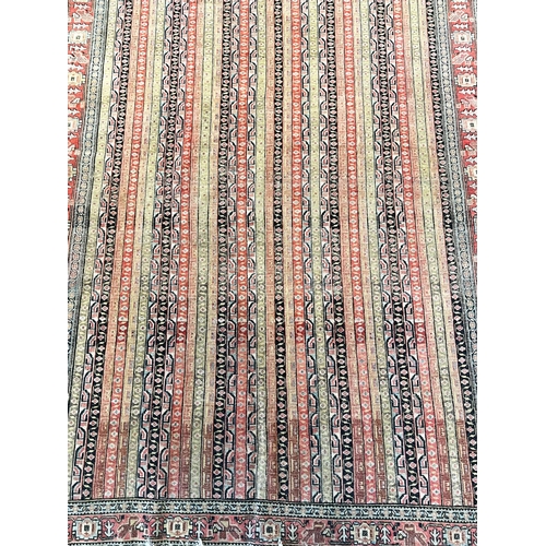 146 - ANTIQUE MALAYER RUG, 190cm x 123cm.