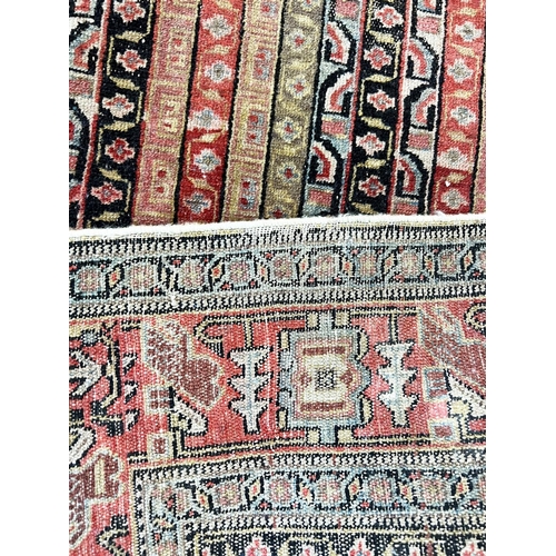 146 - ANTIQUE MALAYER RUG, 190cm x 123cm.