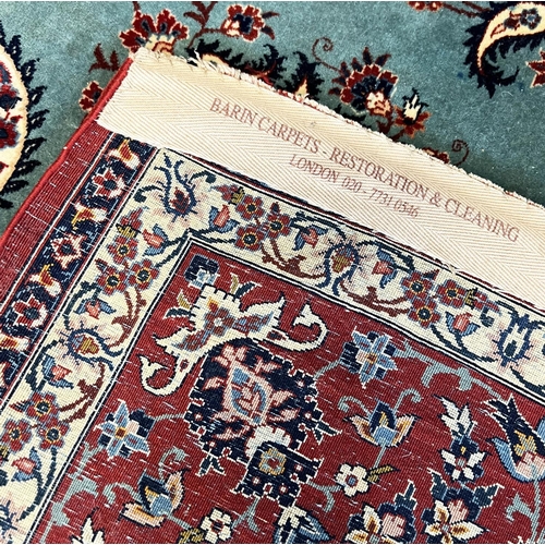 149 - ANTIQUE ISPHAHAN RUG, 171cm x 110cm.