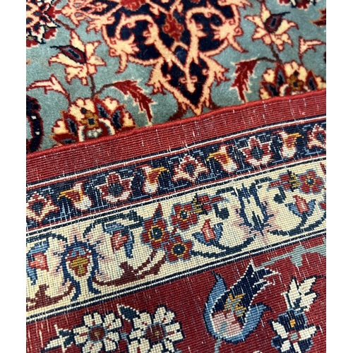 149 - ANTIQUE ISPHAHAN RUG, 171cm x 110cm.