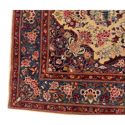 150 - PERSIAN PART SILK KASHAN RUGS, a pair, 200cm x 130cm (2)