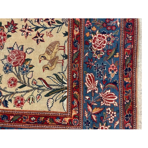 150 - PERSIAN PART SILK KASHAN RUGS, a pair, 200cm x 130cm (2)