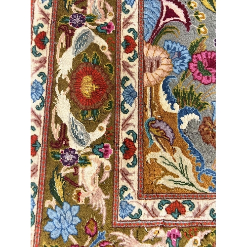 151 - PART SILK TABRIZ RUGS, a pair, 151cm x 102cm. (2)