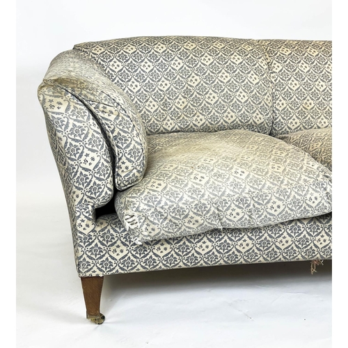 162 - HOWARD & SONS SOFA, 185cm x 93cm x 85cm, in original Howard & Sons fabric upholstery, stamped on eac... 