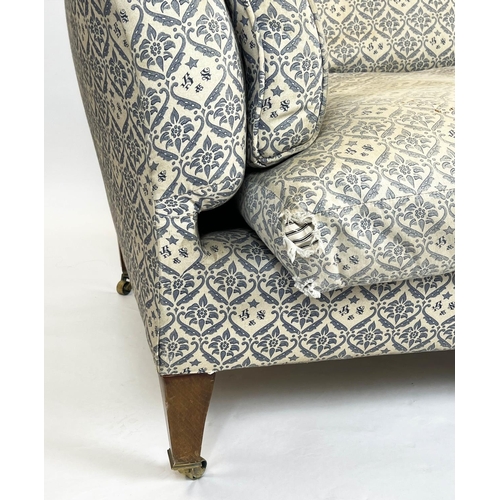 162 - HOWARD & SONS SOFA, 185cm x 93cm x 85cm, in original Howard & Sons fabric upholstery, stamped on eac... 