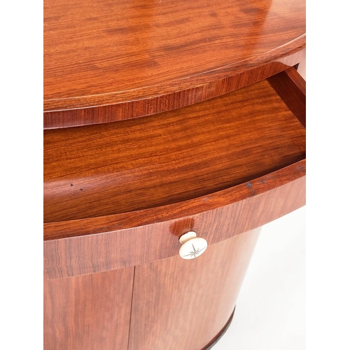 211 - STARBAY 'MARIE GALANTE' DRESSING TABLE, rosewood veneered opening to reveal three section folding mi... 