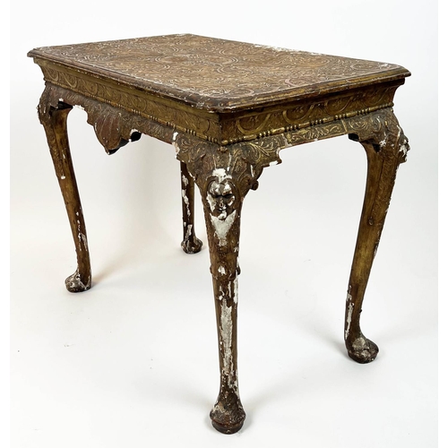 234 - CENTRE TABLE, 77cm H x 92cm W x 55cm D, George I giltwood and gesso, circa 1720, with rectangular fo... 